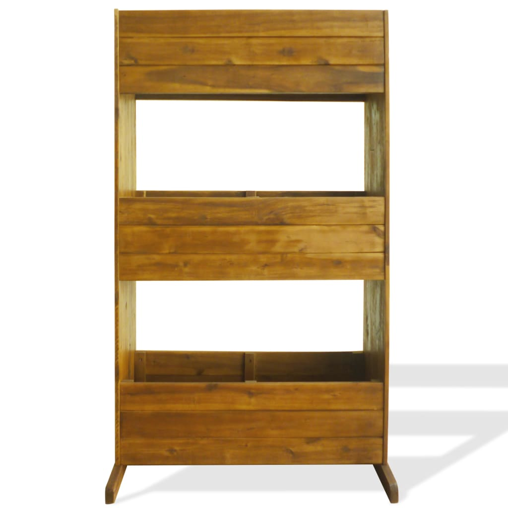 3-szintes tömör akácfa kerti magaságyás (43792)