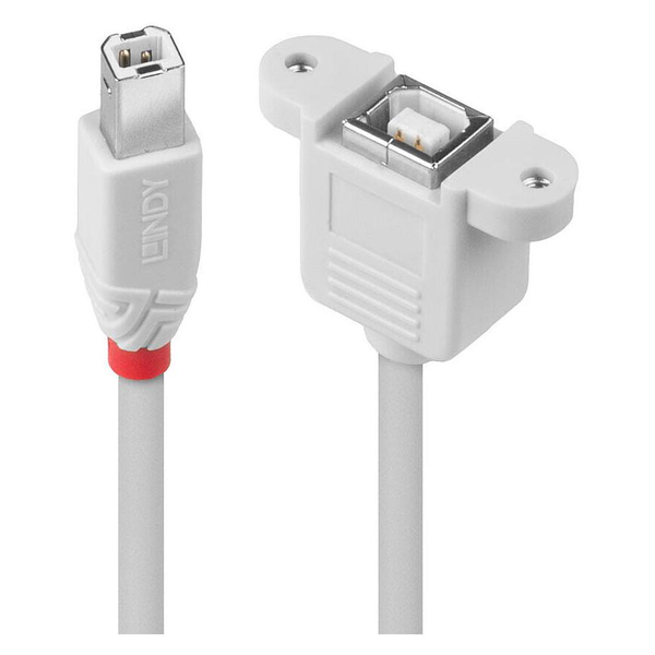 Lindy 31801 USB-kabel USB 2.0 1 m USB B Grå