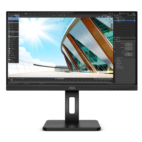 AOC P2 Q24P2Q LED display 60,5 см (23.8") 2560 x 1440 пиксела Quad HD Черен