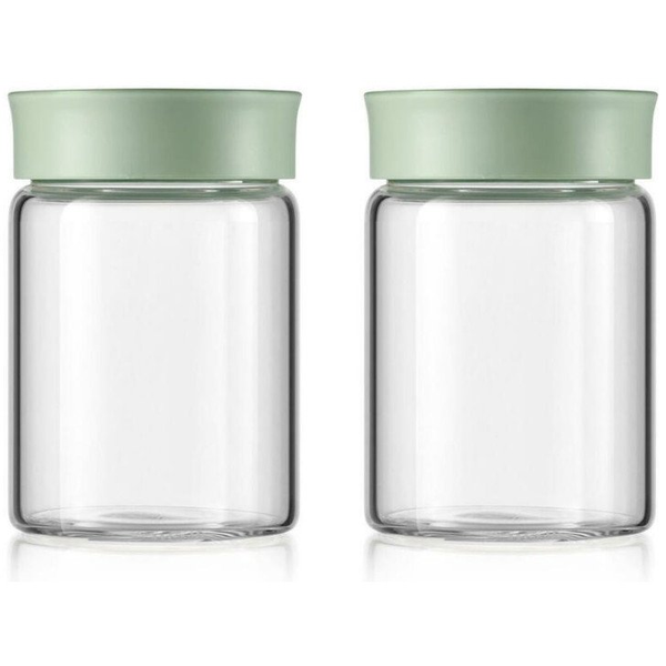 BUYDEEM Szklane słoiczki 300ml z nakrętką w kolorze Cozy Greenish, model CS1002/A1