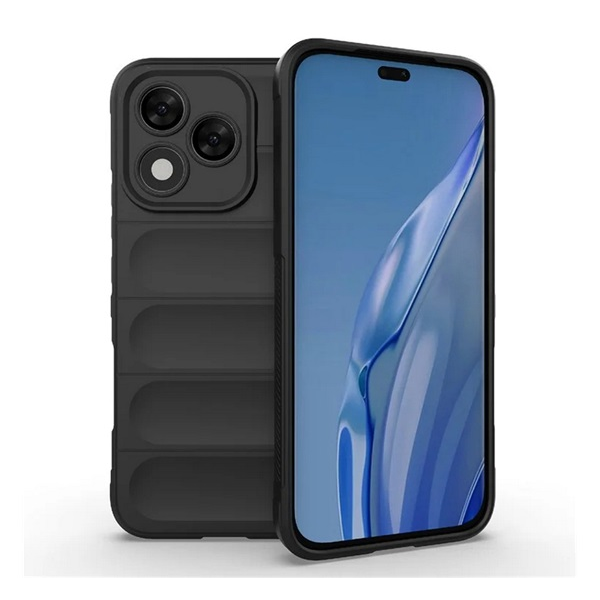 Szilikon telefonvédő (ütésállóság, kameravédő, 3D) FEKETE Honor 400 Lite "Gigapack csomagolás" (GP-170328)