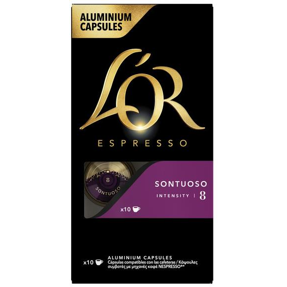 L'OR Espresso Sontuoso - 10 kapszula Nespresso®* Original kompatibilis (4028358)