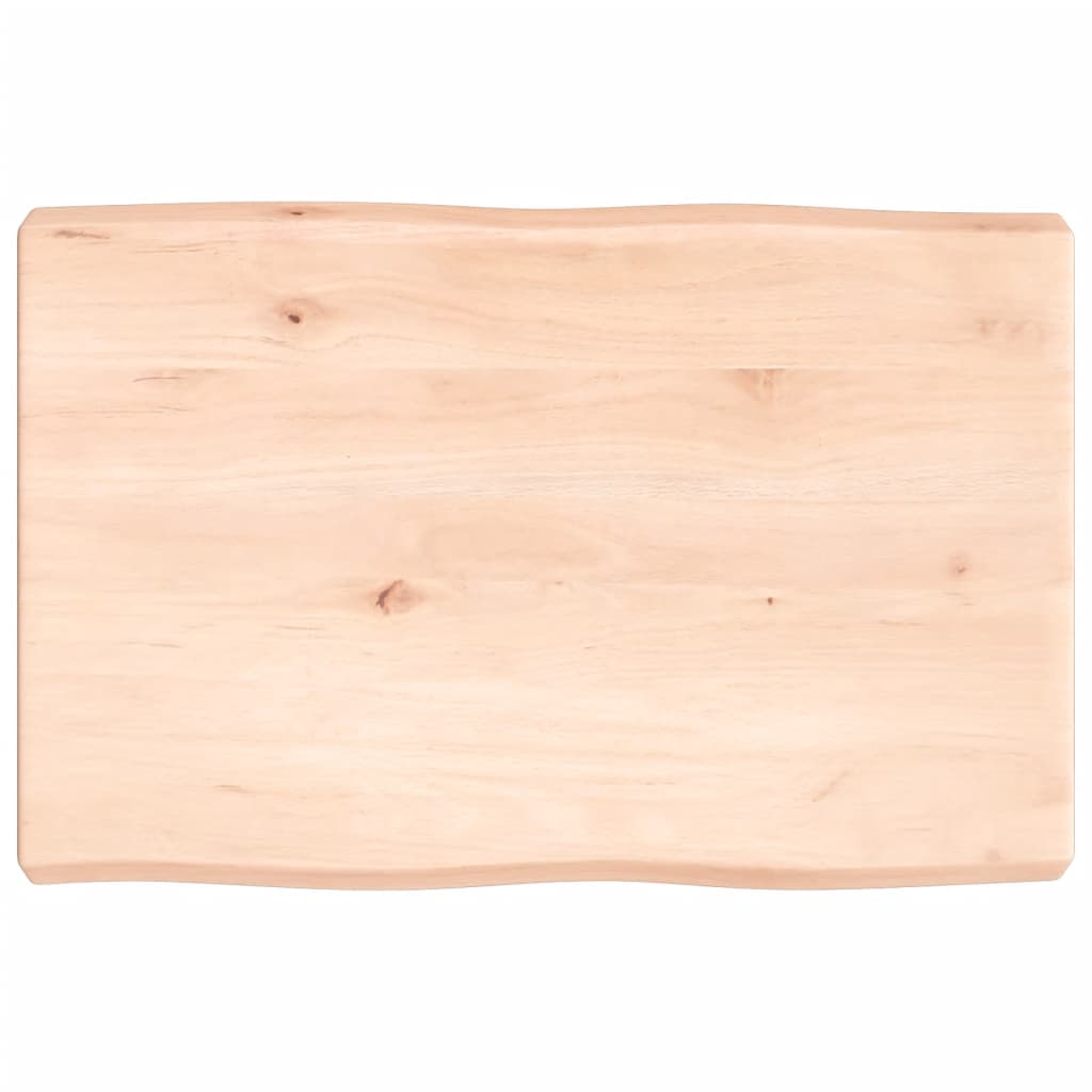 asztallap 60x40x(2-6) cm kezeletlen tömör fa élőszegélyes (363865)