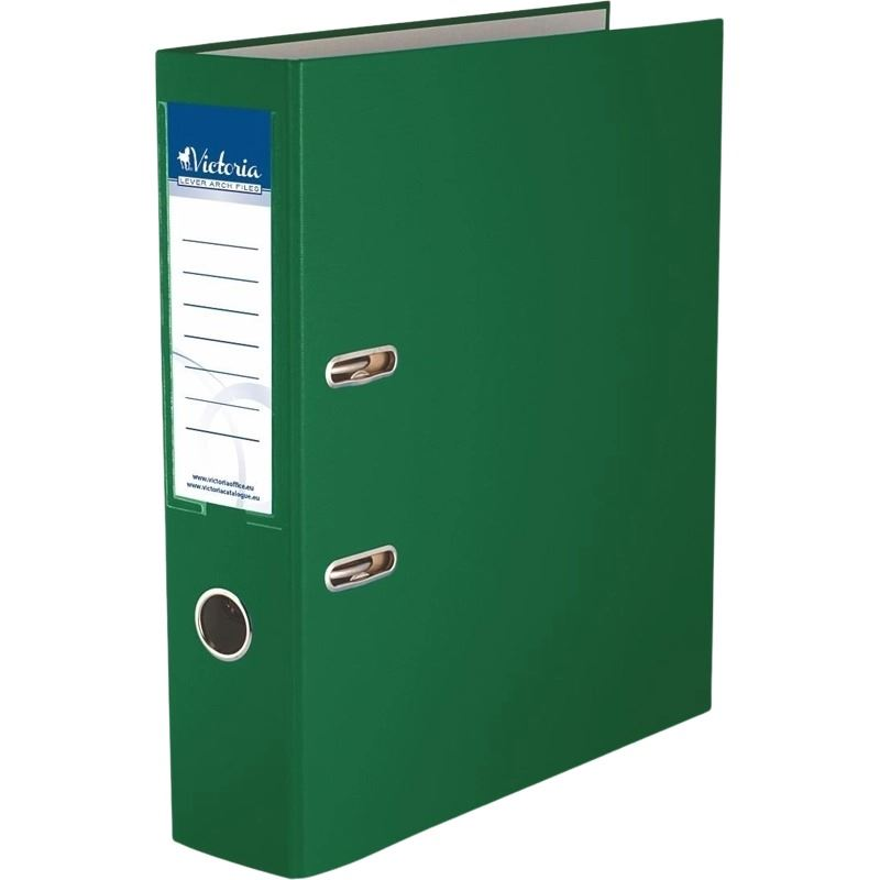 Victoria Basic iratrendező 75mm gerincvastagság, A4 zöld (IDI75ZN) (IDI75ZN)