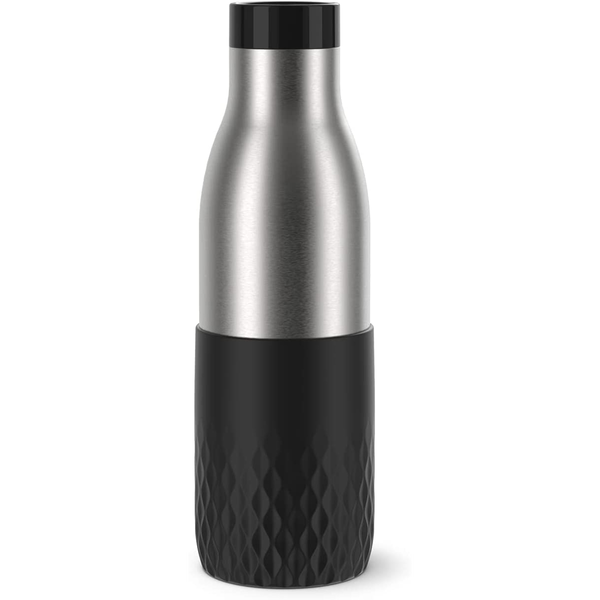 EMSA Bludrop Sleeve N3111100 kulacs Napi használatra 700 ml Rozsdamentes acél Fekete, Rozsdamentes acél