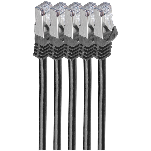 Shiverpeaks shiverpeaks BS75511-0.5S-SET5 kabel sieciowy Czarny 0,5 m Cat7 S/FTP (S-STP)