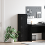 Sideboard Negru de Stejar Stejar Negru MDF și Lemn Medie