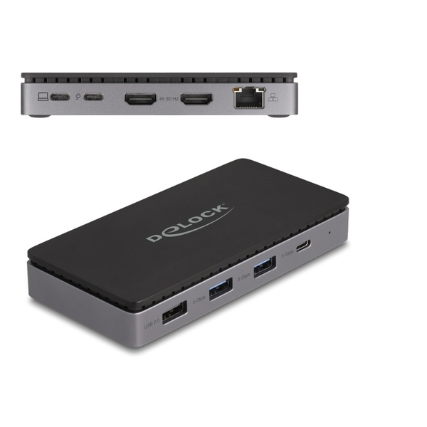 DELOCK USB Type-C Dockingstation 4K - Dual HDMI 85W
