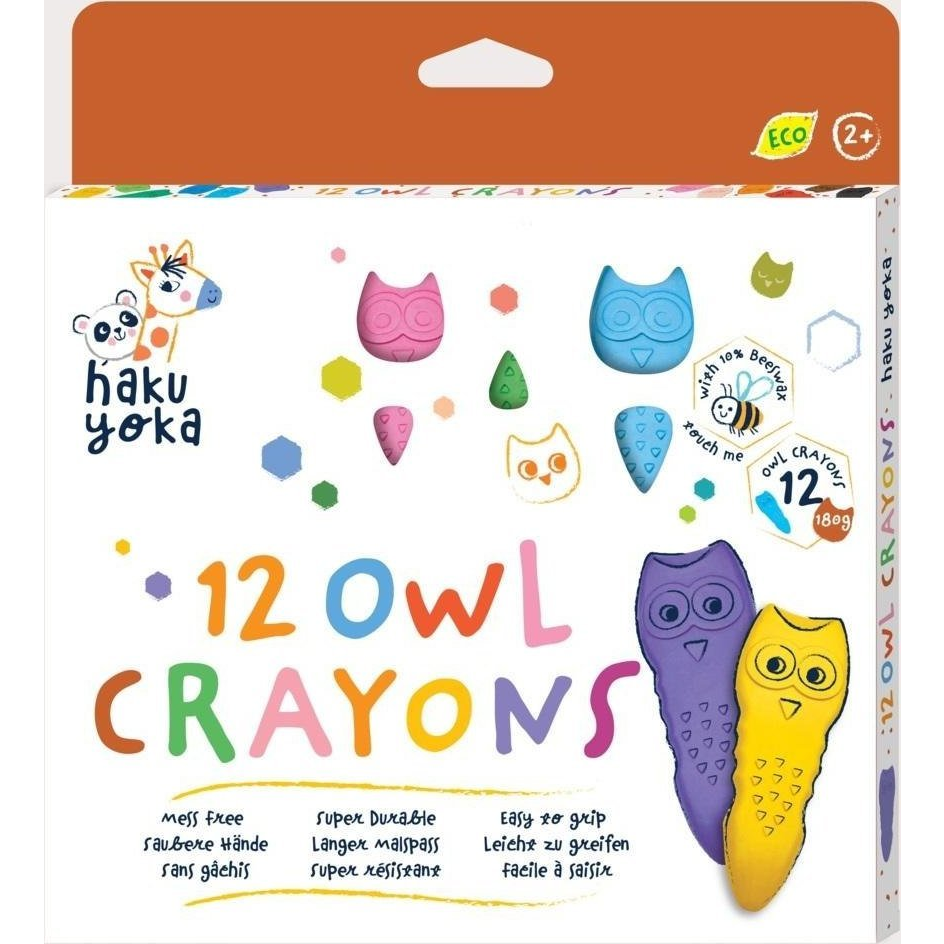 Haku Yoka Mosolygós Arcok - Méhviaszos Zsírkréta Készlet 12 db-os (6920773330828)