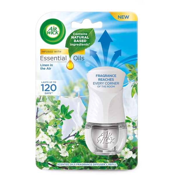 Air Wick elektromos illatosító készülék + 19 ml Life Scents Linen in the Air utántöltő