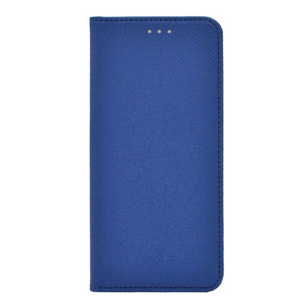 Samsung Galaxy A13 4G (Sm-A135F / A137F) стоящ калъф, кожен ефект (обръщане, отваряне настрани, функция за настолен държач, шарка на ромб) Тъмно син