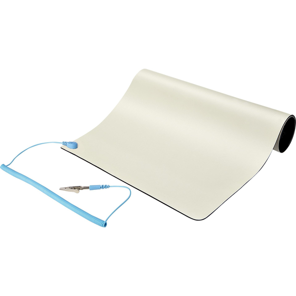 StarTech.com SM-ANTI-STATIC-MAT antistatisk måtte Beige, Sort Polyvinylchlorid (PVC) 1 stk