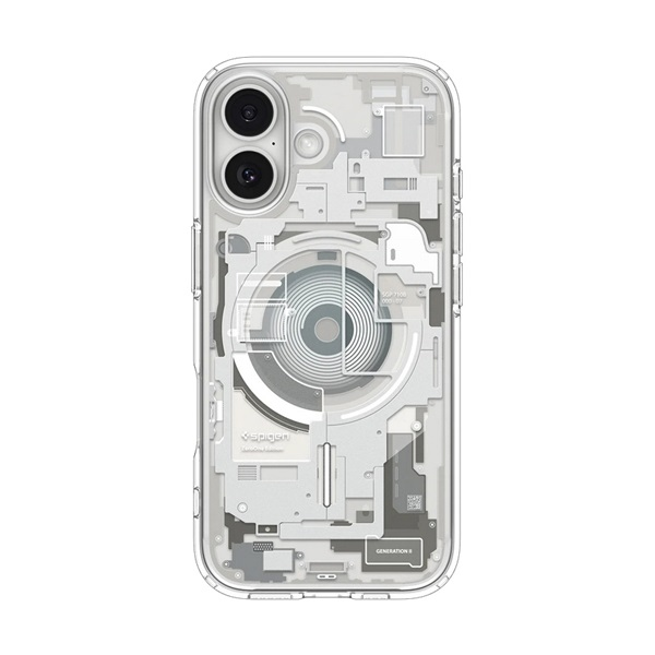 Spigen ULTRA HYBRID ZERO ONE műanyag telefonvédő (ütésállóság, légpárnás keret, MagSafe) TITÁNSZÜRKE Apple iPhone 17 (ACS10088)