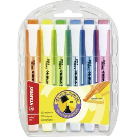 STABILO swing cool Pastel evidenziatore 6 pz Punta smussata