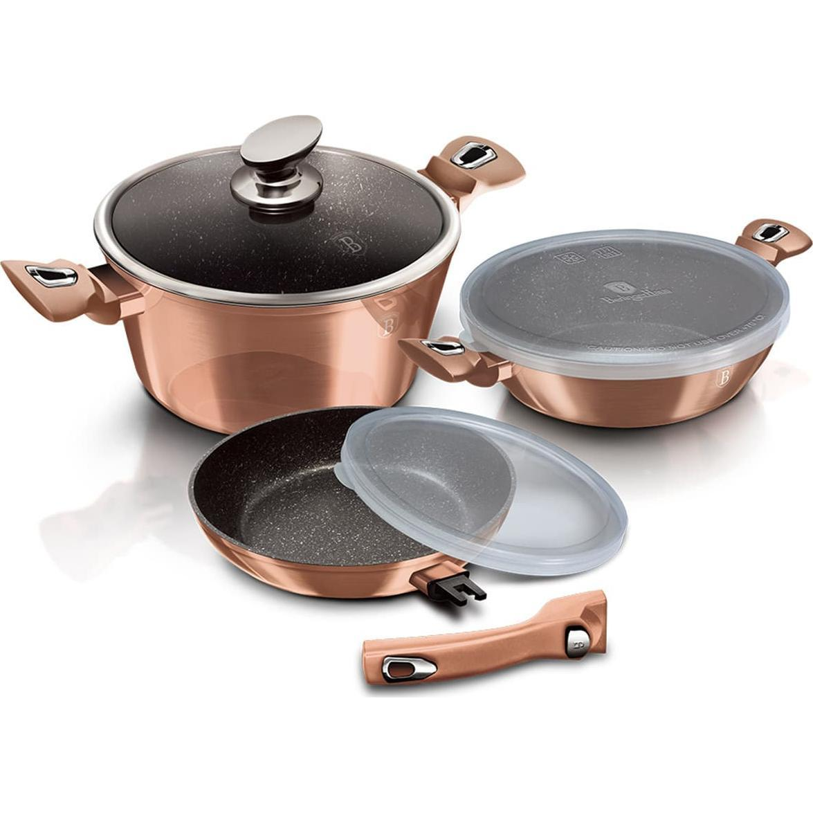 Berlinger Haus BH/7051 Edénykészlet levehető nyéllel - Rosegold (6 részes) (BH-7051)