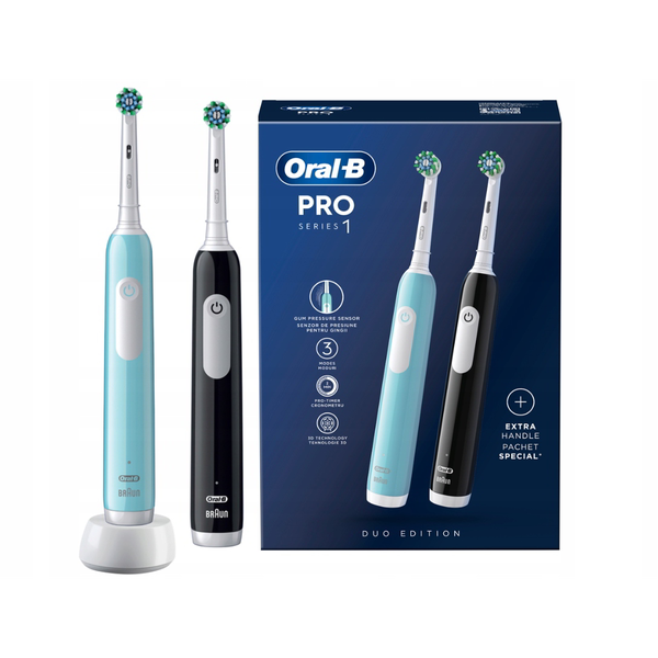 Oral-B Pro Series modrý a černý elektrický zubní kartáček