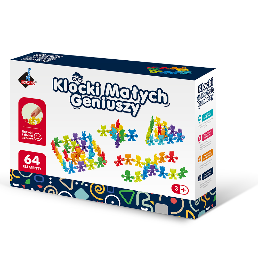 Askato Little geniuses blocks 64 darabos építő oktató készlet (125206)
