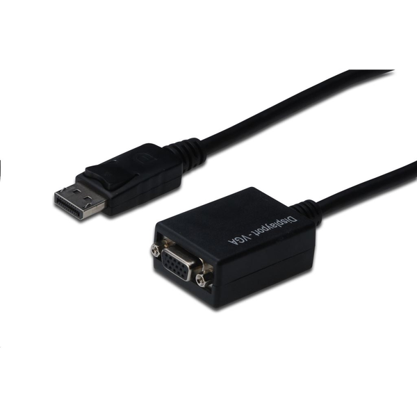 Assmann Display Port -> VGA átalakító fekete (AK-340410-001-S) (AK-340410-001-S)