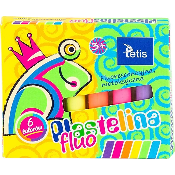  Tetis Plastelina fluorescencyjna 15g 6kol. TETIS