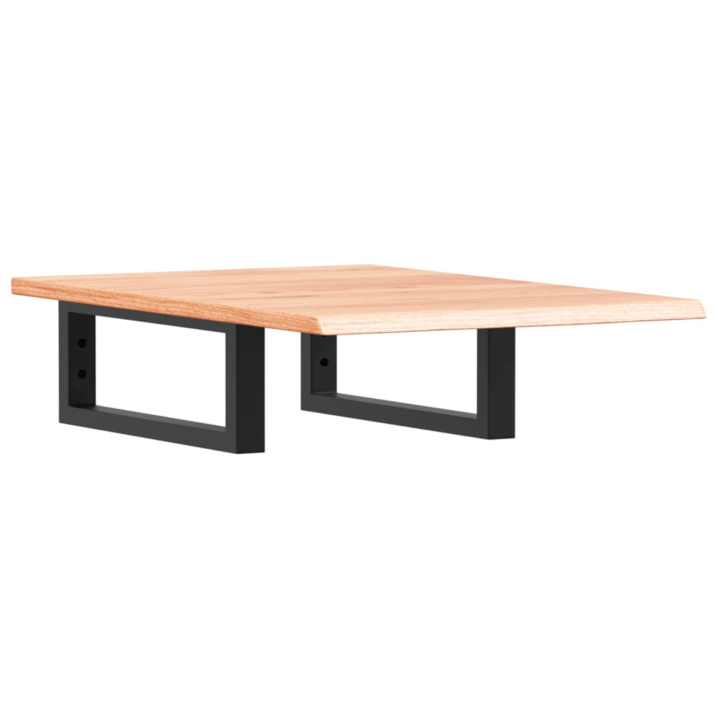 acél és tömör tölgyfa falra szerelhető mosdópolc (3302557)