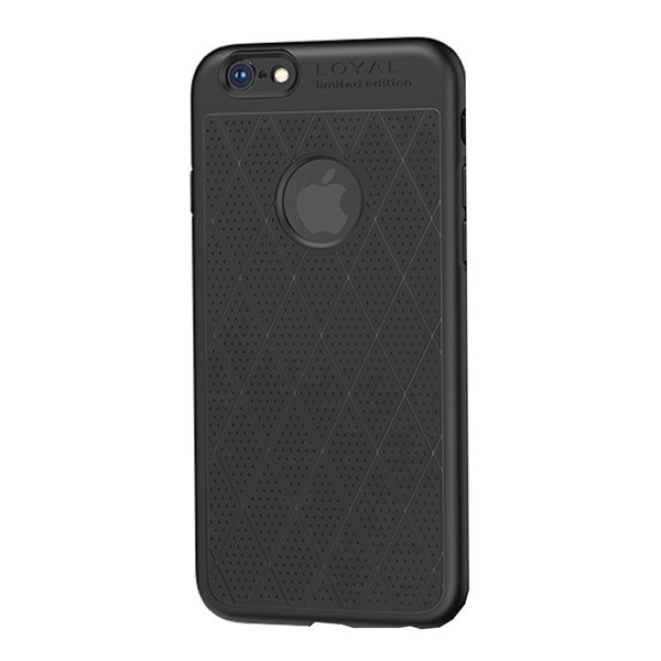 HOCO ADMIRE szilikon telefonvédő (ultravékony, 0.8 mm, lyukacsos, rombusz minta, logó kivágás) FEKETE [Apple iPhone 6S Plus 5.5] (5996457830060)