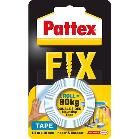 Henkel "Pattex Fix 80 kg" Ragasztószalag kétoldalas 19 mm - Kék (1.5m)