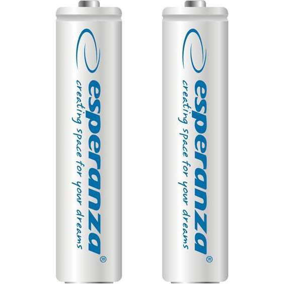 Esperanza EZA101W Újratölthető Ni-MH Ceruzaelem AAA 1000mAh 1.2V (2db/csomag) (EZA101W - 5901299922507)