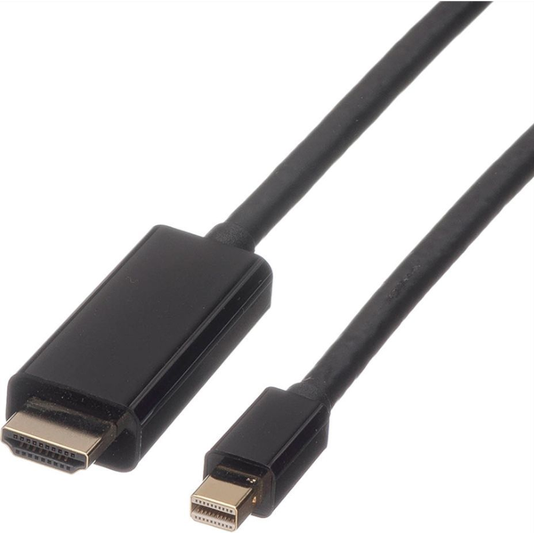 ROLINE Mini DisplayPort Kabel, Mini DP-UHDTV, ST/ST, schwarz, 3 m