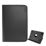 Enkay Leather Effect Case, BlackBerry PlayBook, Стоящ, FLIP, Функция за настолен държач, Въртящ се на 360°, Универсален, 7" размер, Черен