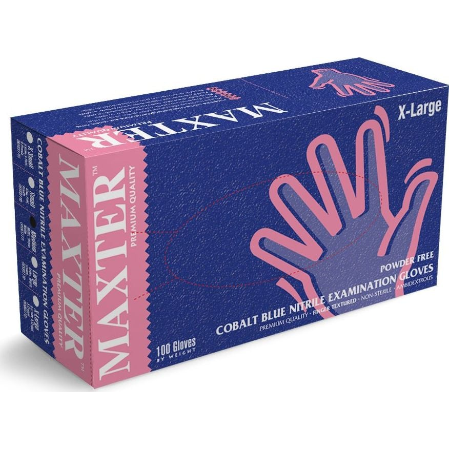 Egyszer használatos XL védőkesztyű - Kobaltkék (100db) (HGK-BHRE999972)