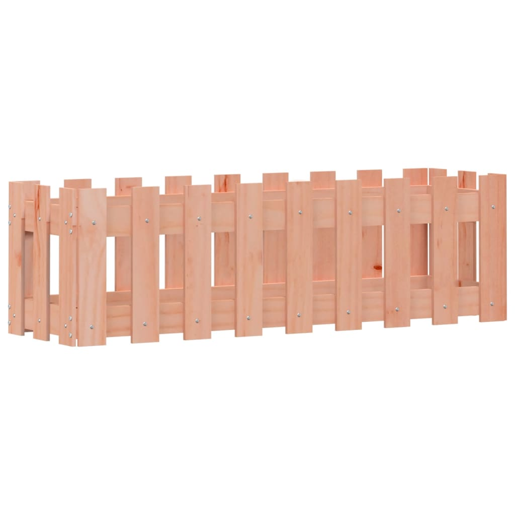 tömör douglas fa kerti magaságyás kerítéssel 100 x 30 x 30 cm (832475)