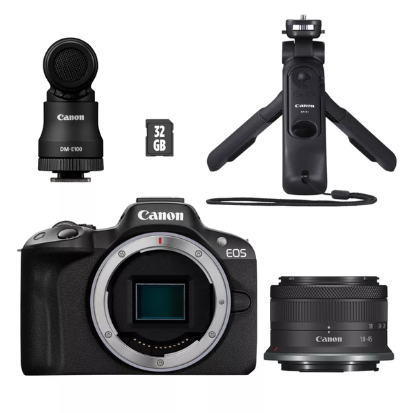 Canon EOS R50 Mirrorless Camera Content Creator Kit MILC 24,2 MP CMOS 6000 x 4000 Pixels Zwart