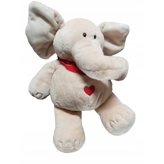 NICI 61486 Maskotka pluszowa Słoń Love ciemnoszary 32cm z magnesem w kształcie serca GREEN