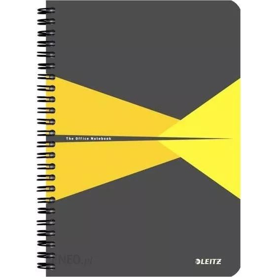 Leitz Office Spirálfüzet - A4, Vonalas, 90 Lap, Laminált Karton Borító, Szürke-Piros (^ 46480025)