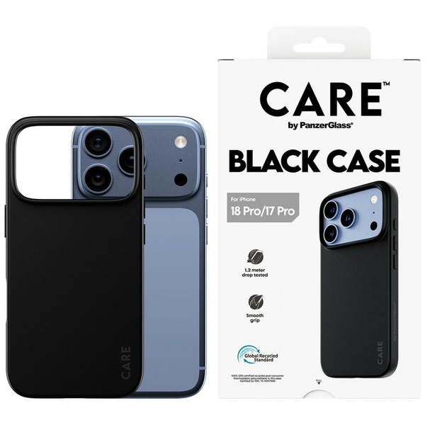 PanzerGlass CARE™ by ® TPU Case Black iPhone 2026 Pro | 17 Pro custodia per cellulare Cover Trasparente