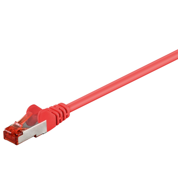 Goobay S/FTP CAT6 Patch kábel 5m - Piros