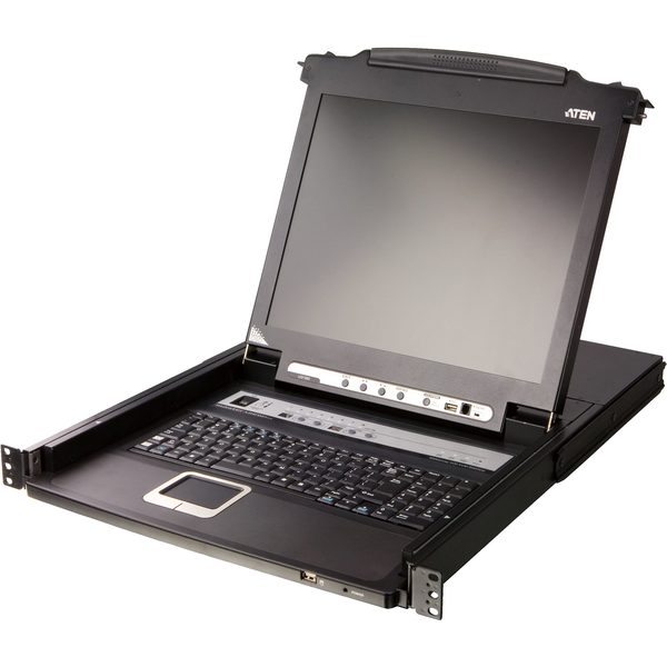 ATEN CL5708M console a rack 43,2 cm (17") 1280 x 1024 Pixel Metallo, Plastica Nero 1U