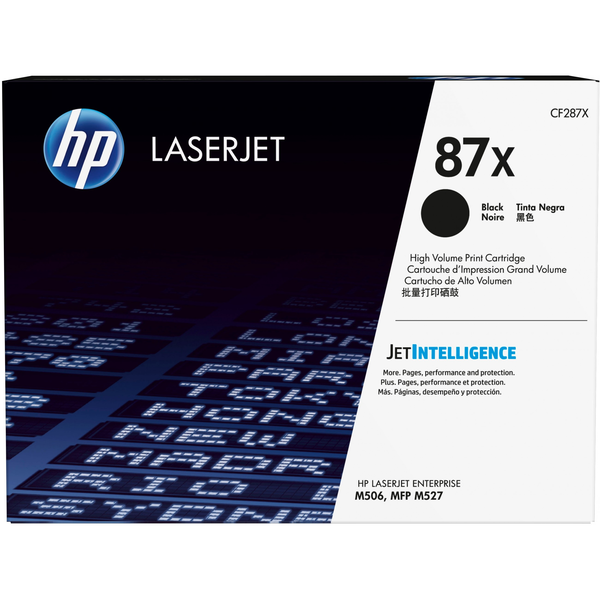HP 87X High Yield Black Original LaserJet Toner Cartridge tonerpatron 1 stk