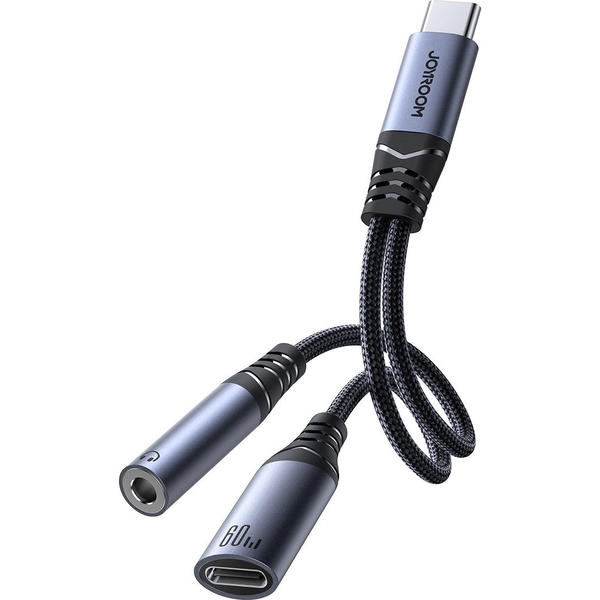 Adaptér Joyroom, převodník DAC, USB-C - 3,5mm, pro nabíjení a poslech