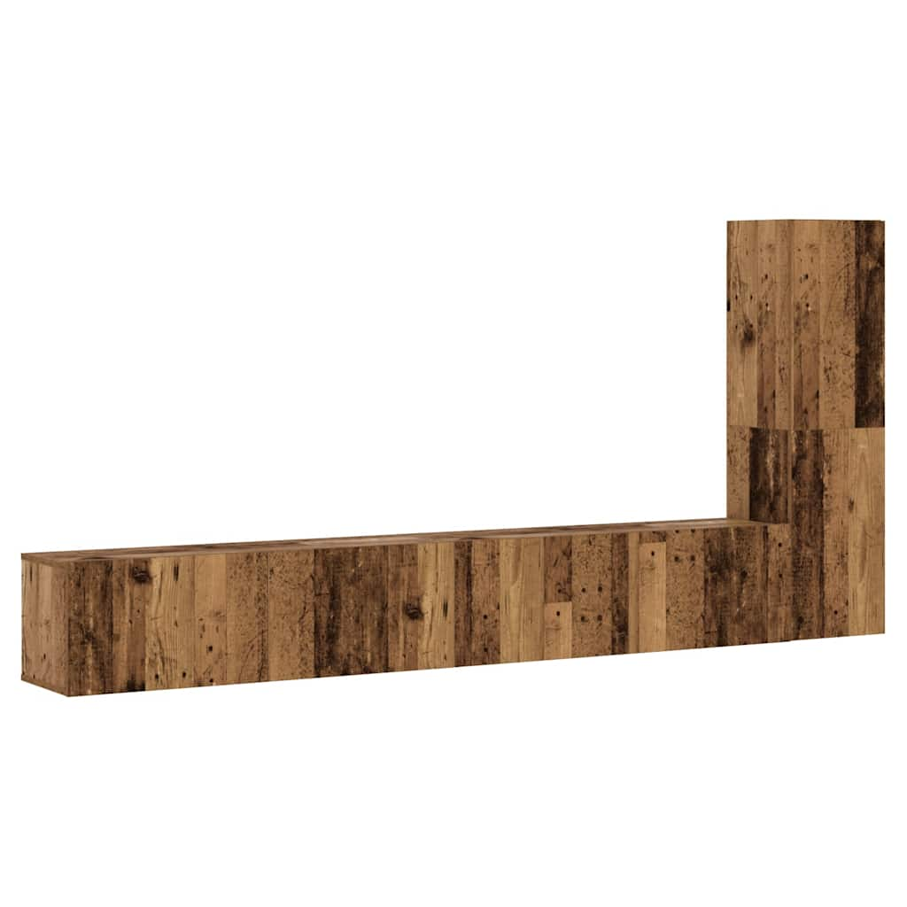 falra szerelhető TV szekrények 3 db régi fa szerelt fa (3328983)