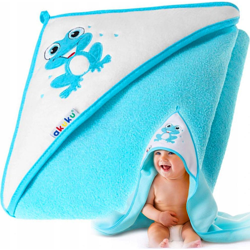 Akuku fürdőlepedő 100x100 cm Béka türkiz (A1256)