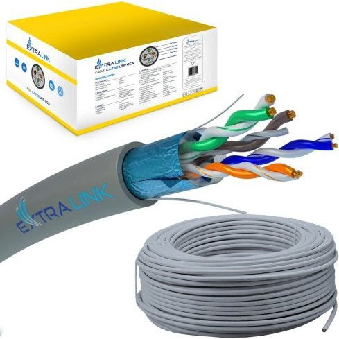 Extralink EX.18259 hálózati kábel Szürke 305 M Cat5e F/UTP (FTP)