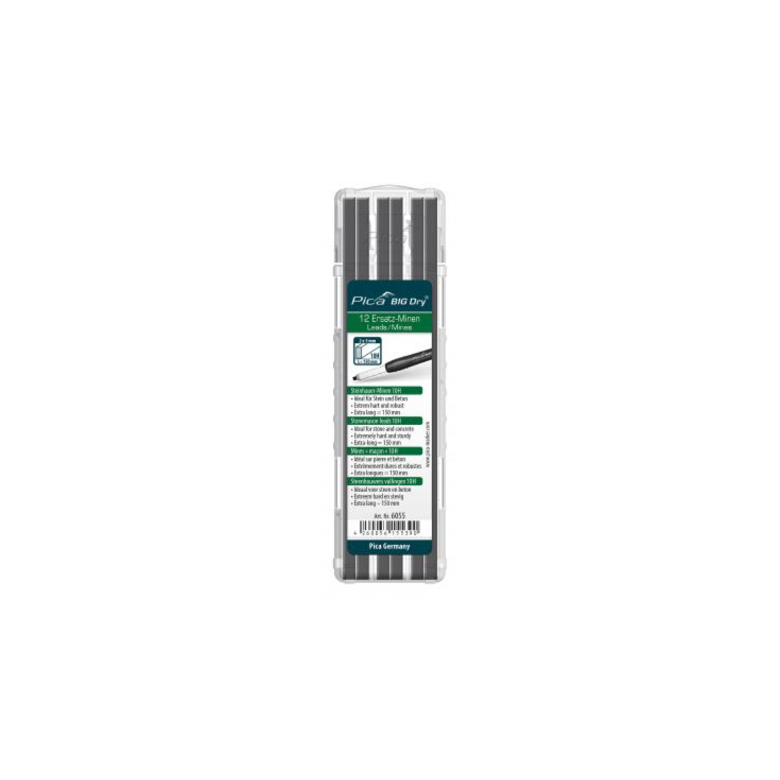 Pica 6055 Big Dry 10H Asztalos ceruza utántöltő szett - Grafit (6055)