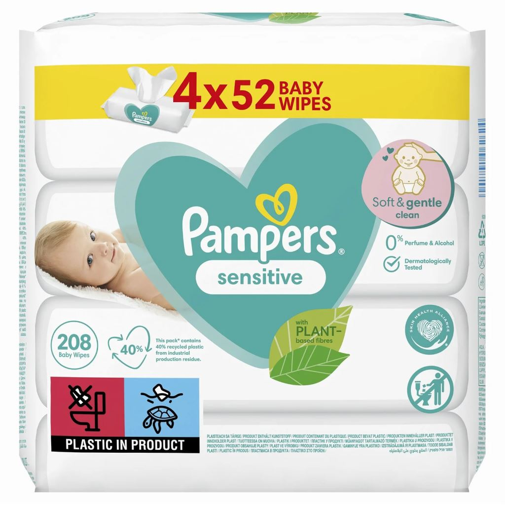 Pampers Sensitive törlőkendő 4x52 db (8001841062624) (8001841062624)