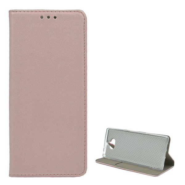 Tok álló, bőr hatású (FLIP, oldalra nyíló, asztali tartó funkció) ROZÉARANY 2 [Sony Xperia 10 (L4113)] (5996457881321)
