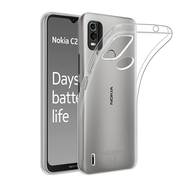 Nokia C21 Plus, Szilikon tok, ultravékony, átlátszó