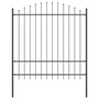 Kerti kerítés íves tetővel, szürke, 6,8 x 1,75 m, acél
