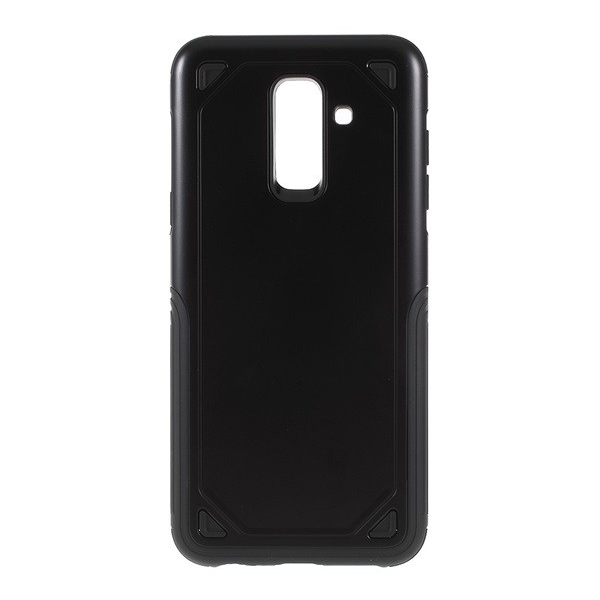 Defender műanyag telefonvédő (közepesen ütésálló, szilikon belső, ultravékony) FEKETE [Samsung Galaxy A6+ (2018) SM-A605F] (5996457775842)