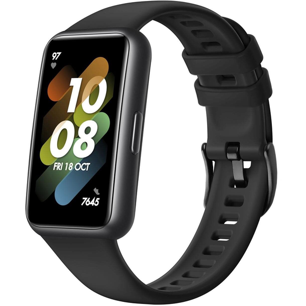 FIXED силиконова каишка за Huawei Band 7, черна