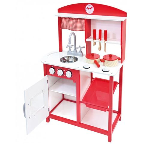 Bino Toys fa konyha kiegészítőkkel piros (83725) (83725)